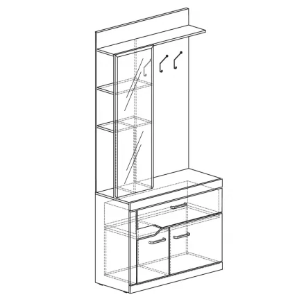 Шкаф для одежды (открытый) Ронда 319_1