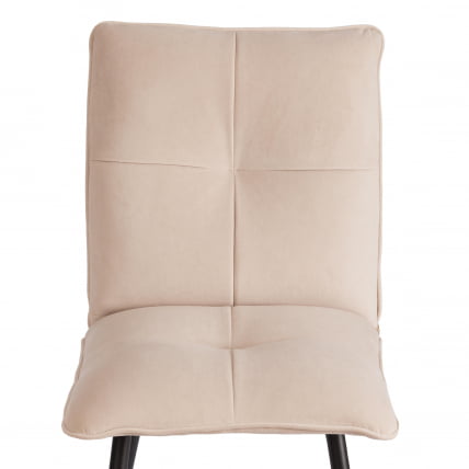 Стул обеденный Sweet LT, велюр, бежевый/черный, 7, 41х55х88 см_5