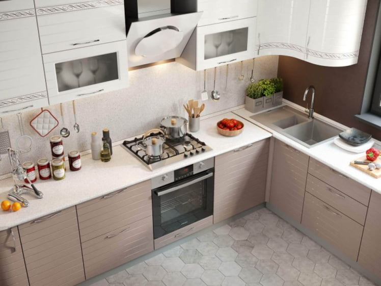 Тумба кухонная 600 с 2 ящиками (4) Анастасия ЛД 031.053.000 М Капучино_2