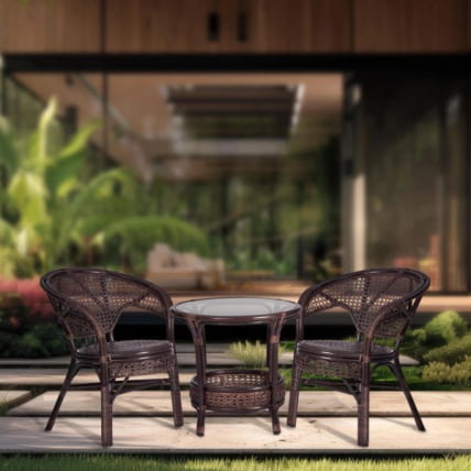 Кресло PELANGI 02/15B / без подушки / ротанг, walnut (грецкий орех)_4