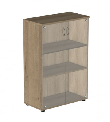 Шкаф для документов с прозрачными стеклами Р.Шс-3СБ Ясень светлый_0