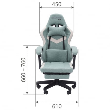 Кресло для геймеров CHAIRMAN GAME CH26 Зеленый-бежевый_4