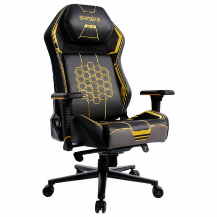 Геймерское кресло BRABIX PREMIUM Tanos GM-180 черное/желтое_0
