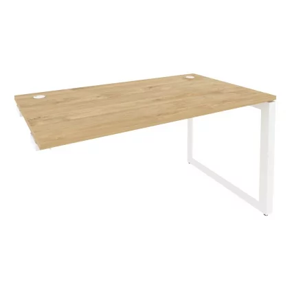 Стол-приставка на О-образном м/к к опорным элементам ONIX O.MO-SPR-4.8 Тиквуд Светлый/Белый_0