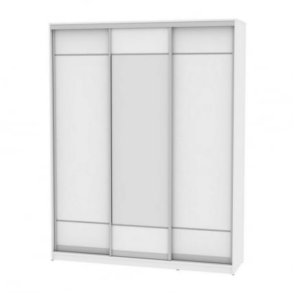 Шкаф-купе B-230х180х60-2(Белый-D7D8D7)_0