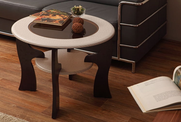 Стол журнальный Маджеста - 6 Ясень Шимо темный/Ясень Шимо светлый_0