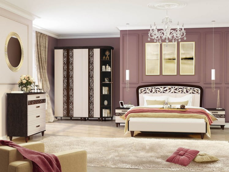 Стеллаж угловой (лев/прав) Катрин 92.17 Дуб венге Белый песок Браун вуд_4