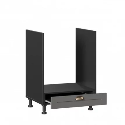 Тумба кухонная 600 для встраиваемой техники Амели-3 ЛД 299.250.000.018 Черный Оникс серый_1