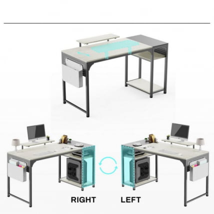 Стол письменный (для компьютера) EUREKA ZX-SS140B-OGB с шириной 140 см Oak Grey_3