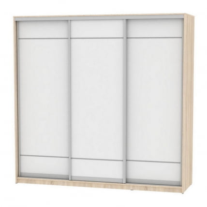 Шкаф-купе B-230х235х60-2(ДСС-Белый-D7D7D7)_0