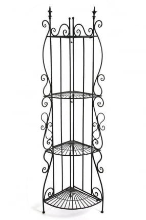Этажерка угловая Secret De Maison 001 стальной сплав, 50х35х160см, черный_0