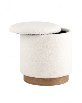 Пуф с ящиком Холли S Тедди белый_1
