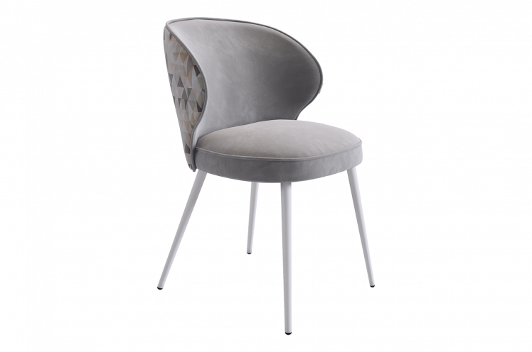 Стул Остин (серый (велюр)/белый)_0