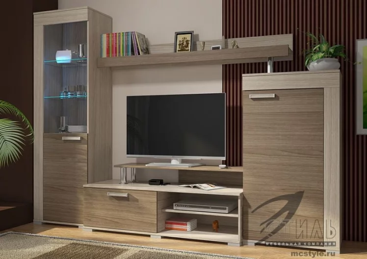 Гостиная Соло 9А Ясень шимо светлый - Ясень шимо темный_3