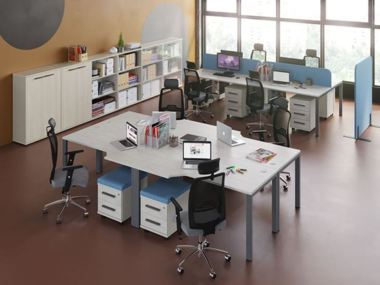 Тумба приставная без топа 4 ящика New Line NLN36330521 Дуб шамони светлый_1