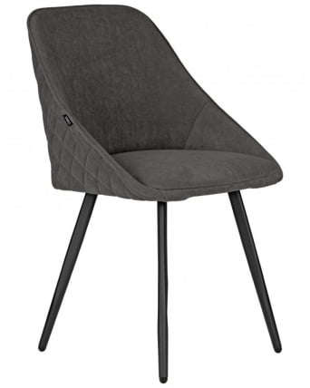 Стул обеденный DOBRIN STELLA (ЭМАЛЬ ЧЕРНЫЙ МУАР велюр Catania Chocolate)_1