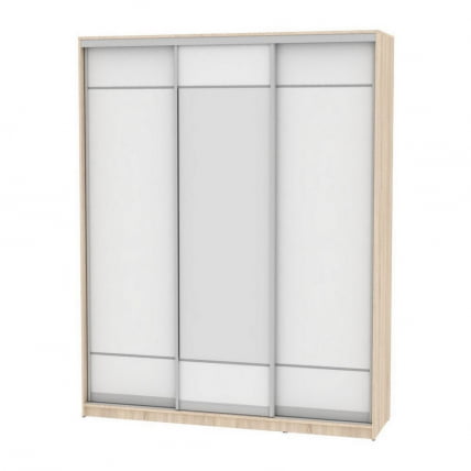 Шкаф-купе B-230х180х60-2(ДСС-Белый-D7D8D7)_0