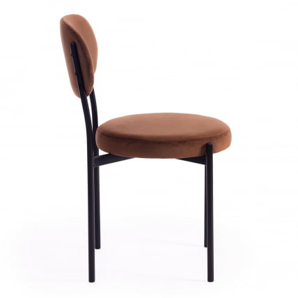 Стул REVO (mod. 7033) ткань/металл, 47х54х82 см, высота до сиденья 47 см, коричневый barkhat 12/черный_1
