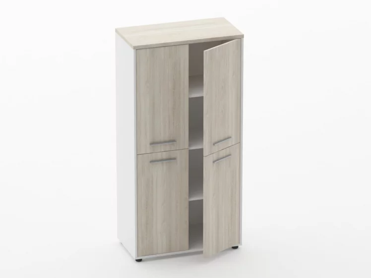 Шкаф 3 широкий закрытый, 4 двери Deka 10.16.121 Дуб Сантана светлый/Белый_1