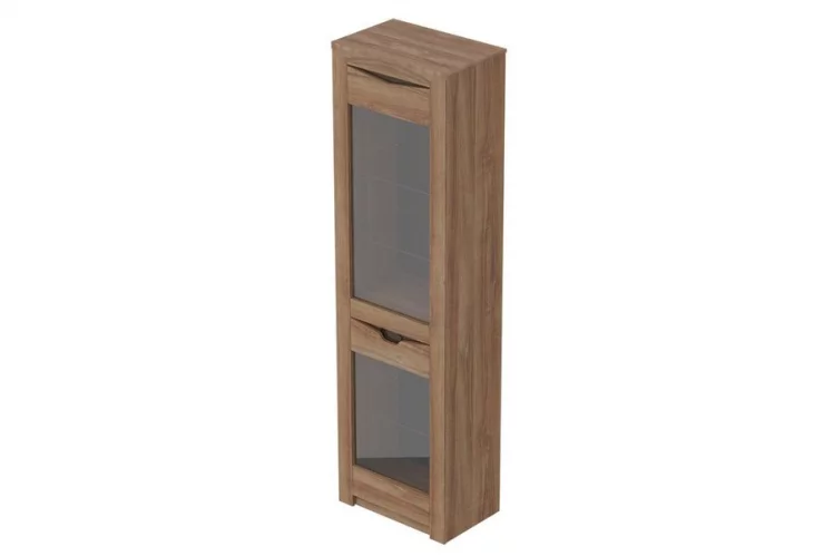 Шкаф однодверный со стеклом Соренто 11 Дуб Стирлинг_0