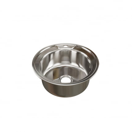 Мойка круглая D-490 мм хром_0