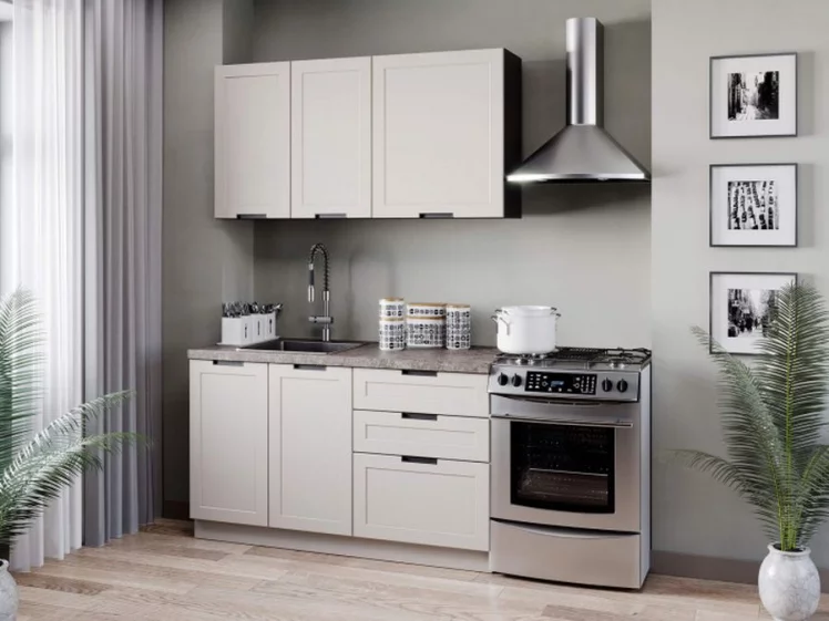 Шкаф кухонный 800 горизонтальный с 2 складными дверями комбинированный со стеклом Джамис ЛД 296.980.000.168 Черный Кашмир_2