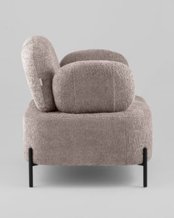 Кресло Кэнди ткань с подлокотниками букле капучино_7