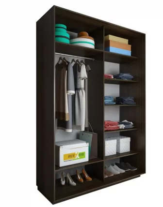 Шкаф-купе 2-х дверный Акцент-Вера КР 1000х600  Венге_1