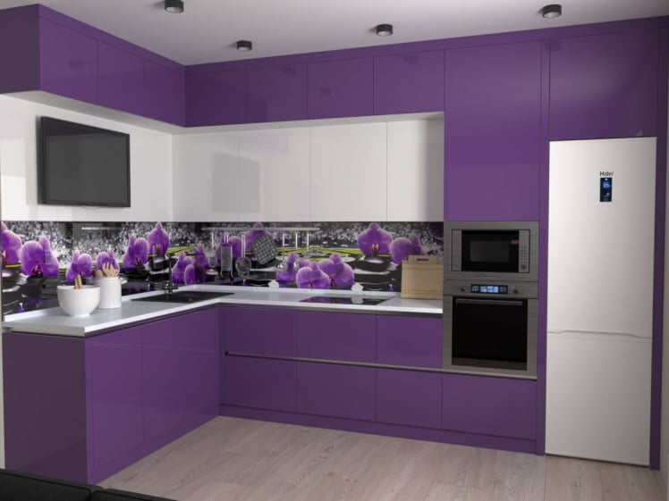 Глянцевый фартук (КОМПОЗИТ) KM 43_2