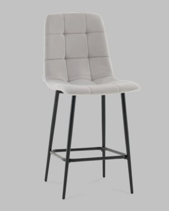 Стул полубарный Одди ПБ велюр светло-серый_0