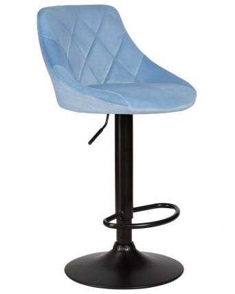 Стул барный DOBRIN LOGAN BLACK (пудрово-голубой велюр (MJ9-74)) 2 шт_2
