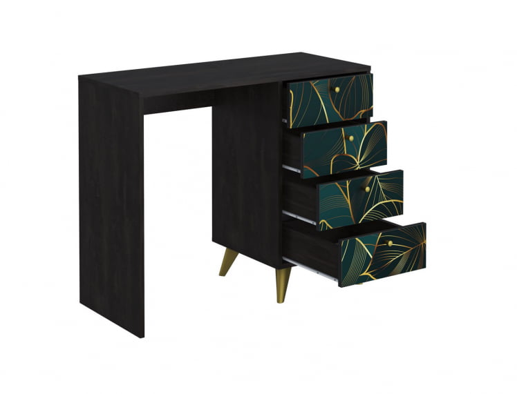 Стол письменный Фьюжн СП-006 АРТ Угольный камень/TROPICAL_1