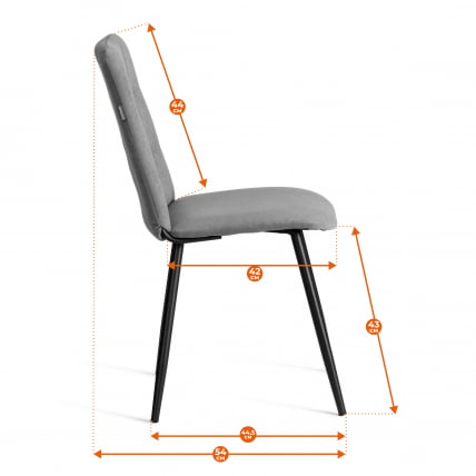 Стул обеденный Asti TREND, велюр, Blue (синий), 47х54х86 см_13