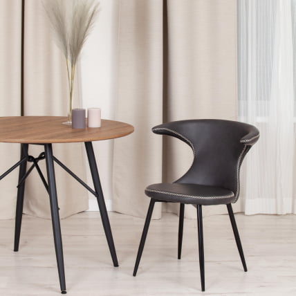 Стул FLAIR (mod. 9020) экокожа/металл, 60 х 56 х 78 см , серый 22/черный_10