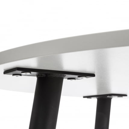 Стол URANUS ЛДСП/металл, 90x90x77 см, Белый/Черный_3