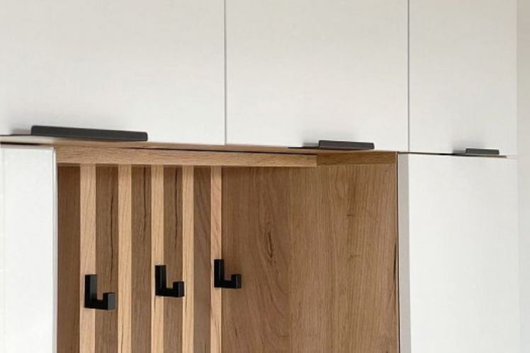 Антресоль трехдверная Бери MPR-026 Дуб крафт золотой/белое дерево_8