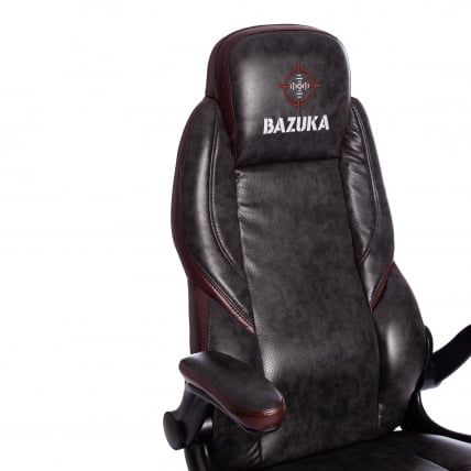 Кресло BAZUKA кож/зам, серый/коричневый, 2TONE/2TONE перф/2TONE_8