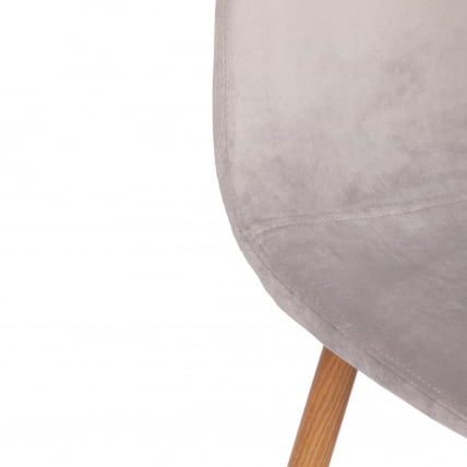 Стул BREEZE (mod. 4724) вельвет/металл, 44 х 53 х 87 см, Light grey (светло-серый) HLR14 / натуральный_5