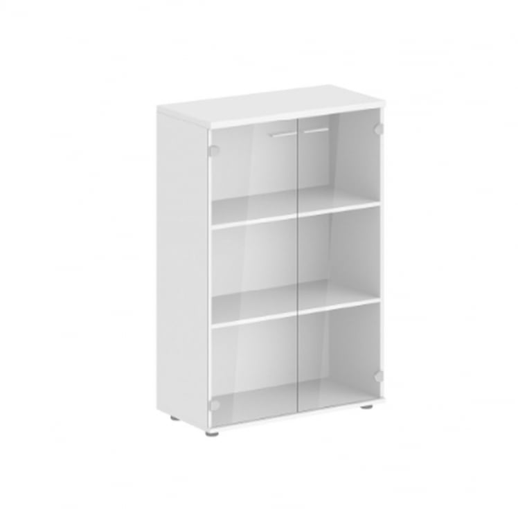 Шкаф средний со стеклом Sigma SG.803.WH.GL Белый_0