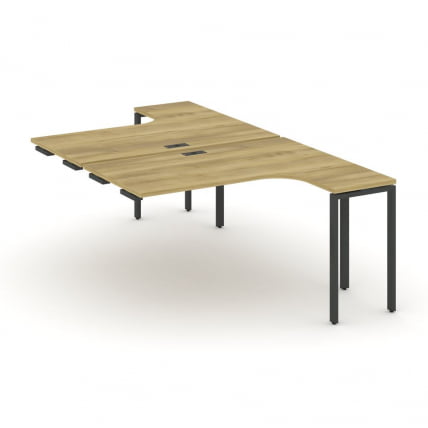 Рабочая станция-приставка к опорным тумбам CONCEPT CN.DSAPR-002 Дуб Винченцо Черный_0