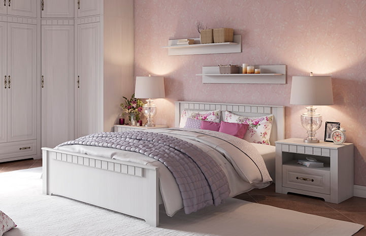 Кровать Прованс 160х200 Бодега белая Платина премиум_1