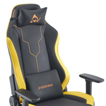 Кресло геймерское Everprof Rapid Экокожа Желтый_10