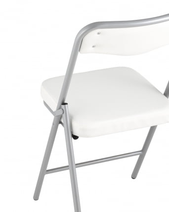Складной стул Джонни silver экокожа Белый_6