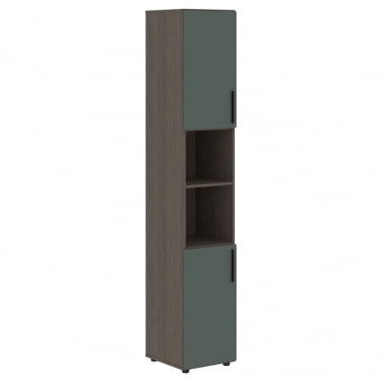 Шкаф-колонка с глухими малыми дверьми (левый) VELION VHCS 40.4 L Нефрит Дуб Сильвер_0