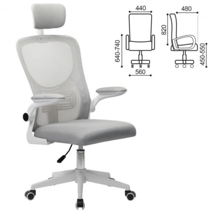 Кресло Dynamic CH-699 сетка/ткань TW серое_0