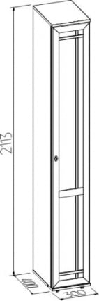 Фасад шкафа для обуви Sherlock 73 левый Ясен Анкор светлый_2