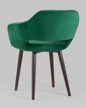 Стул с подлокотниками Саймон велюр Темно-зеленый_5