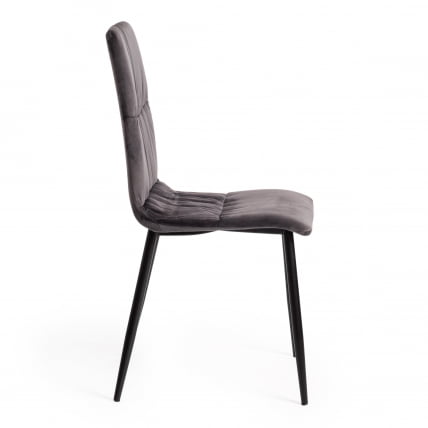 Стул FURLA (mod. 4816) металл/вельвет, 89х56х44см, серый_1