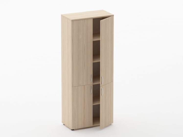Шкаф высокий закрытый Glassy 6.19.131 Дуб молочный_1