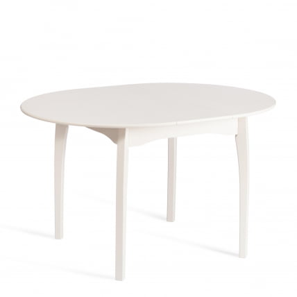 Стол DIAMANTE круглый бук, мдф, шпон дуба, 100 х 100+30 х 75 см, Ivory white_8